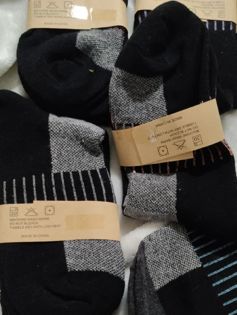Men's Black & Gray Crew Socks - Pack of 5